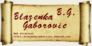 Blaženka Gaborović vizit kartica